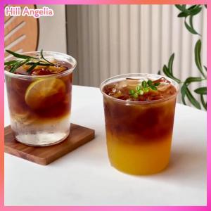 [Hill Angelia] Coffee Cup Curled Latte Cups Household Glass Drinkware Juice Milk Simple Mug Transparent Water Bottles Glassware Cups Coffeeware