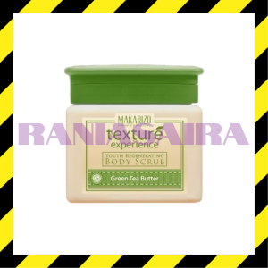 MAKARIZO Texture Body Scrub 500ml GREEN TEA BUTTER Aloe Vera Lulur Mandi Badan Whitening