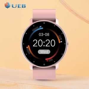 สมาร์ทวอท์ชอัตราการเต้นของหัวใจนาฬิกาข้อมืออัจฉริยะแฟชั่นจอแสดงผลออกซิเจนในเลือด IP67กันน้ำแบตเตอรี่220MAh สำหรับผู้หญิงผู้ชาย