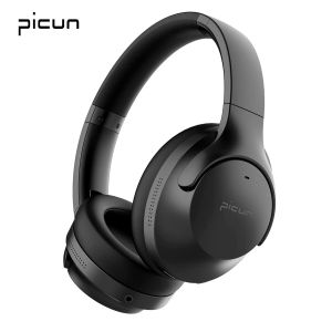 Picun ANC-05L Active Noise Cancelling HeadphonesBluetooth 5.3 Headphones with Microphone Type-C Fast ChargingWireless Headphones Over EarDeep Bass AI ENC Tech for Clear CallsComfortable Protein Earpadsfor TravelOffice