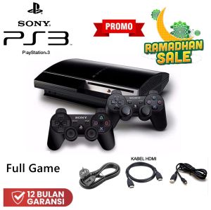 PLAYSTATION 3 TEBAL HARDISK INTERNAL 250GB PAKET KOMPLIT SIAP MAIN