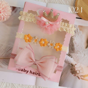 BOBOHO - AKSESORIS RAMBUT BAYI LUCU VERSI (1 SET 3 PCS) SET BANDANA BAYI / HEADBAND