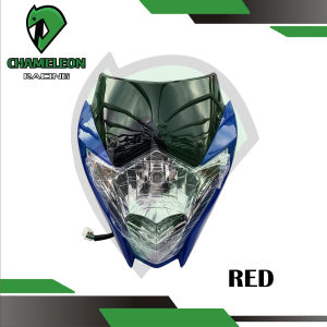 CHAMELEON Motorcycle RAIDER150 Headlight Assembly BLACK/RED/BLUE