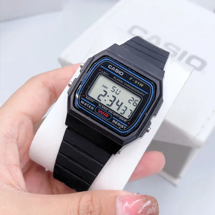 นาฬิกาลำลอง Sale!! นาฬิกาข้อมือคาสิโอ้ ดิจิตอล สายยางเรซิ่น ตั้งปลุก จับเวลาได้ แถมกล่องฟรี พร้อมส่งในไทย