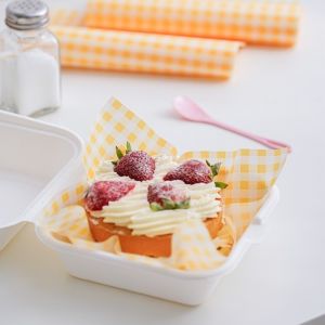 100PCS Greaseproof Wax Paper Printed Food Wrapper for Bento Cake Burger Chicken Wings Oil Proof Food Liner Baking Paper