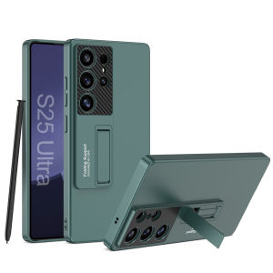 PU Frosted Stand Phone Case for Samsung Galaxy S26 S25 S24 S23 S22 Ultra 360 Degree Casing Ultra-thin Drop Proof