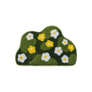 HUNIU Absorbent Simulated Moss Bath Mat Thickened Non Slip Moss Rug Doormat Cashmere-like Bedside Small Carpet Bedroom