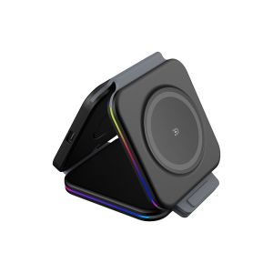 PDM F21 3 in 1 15W Magnetic Wireless Charger Fast Charging Foldable Charger for Mobile | Iwatch | Earphones