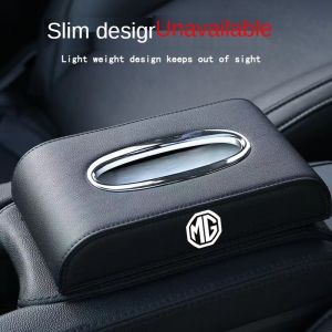 (Tissue Box) MG Premium Leather Car Tissue Box For zs hs gs mg5 mg6