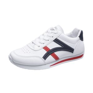 YOTO  Faux Leather Shoes Casual Low-cut Sneakers Fashionable Rubber Shoes for Women