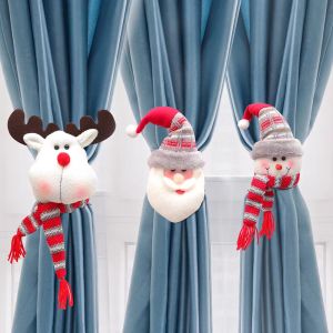 Christmas Curtain Buckle Christmas Decor Snowman Doll Tieback Window Curtain Ring