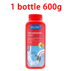🔥VILOSI Pipe dredging agent 600g Clogged remover drainage Quickly unclog bathrooms kitchen sinks toilets Strong dredging Unclog pipes that have been blocked for 10 years