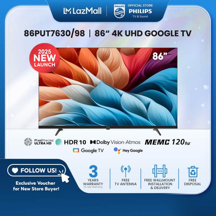 2025 NEW LAUNCH MODEL PHILIPS 4K UHD LED 86" Google TV | 86PUT7630/98 ...