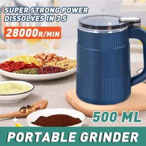 【Ready】Electric Grinder 500ml Electric Blender Coffee Bean Grain Super strong power Mill Grinder Superfine Powder Grinding Machine磨粉机