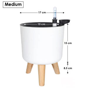 Self-watering Plant Flower Pot / Pottery / Automatic Water Absorption Planting White Pots / flower pot