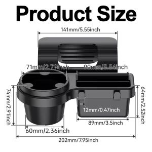 Car Cup Stand Phone Holder Mount Tray Side Door Window Storage Barrel Pocket Hanging Storage Rack Auto Interior Accessories