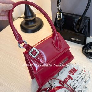 [Chuẩn hãng] Túi xách nữ mini quai cầm phối nịt size 17 chất da bóng kiểu dáng sang trọng có hộp làm quà tặng full màu