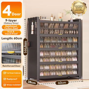 FurnishFiesta Large Capacity Carbon Steel Shoe Cabinet Multilayered Flipup Door Shoe Rack With Large Capacity Dustproof and Moisture Proof Shoe Storage Rack