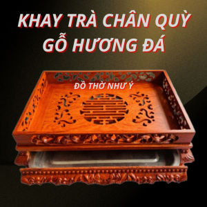 Khay Trà Gỗ Hương Đá – Chân Quỳ Chạm Khắc Tinh Xảo Bền Đẹp