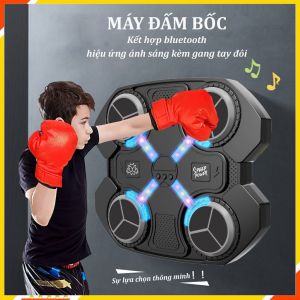 Máy Đấm Bốc Theo Nhạc Máy Đấm Boxing Có Kết Nối Bluetooth Tặng Kèm 1 Đôi Găng Tay
