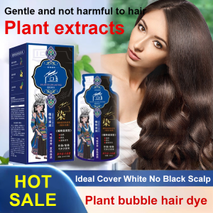Botanical Bubble Hair Dye Natural Hair Dye Wash and Nourish Uniform Coloring Darkening Safety