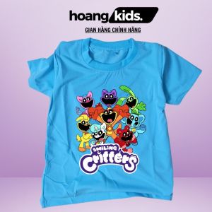 Áo thun in hình Smiling Critters - Poppy Playtime3 - Hopscotch CatNap BearHug mặt cười cho bé