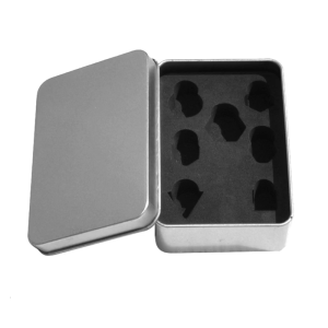 Rectangle Metal Dices Storage Box Playing Container Storage Case Packing Game Empty Storage Box