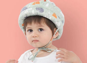Baby Safety Helmet หมวกกันกระแทกเด็ก 360 องศา หมวกเด็ก ป้องกันศีรษะ สายรอบศีรษะที่ปรับได้เพื่อช่วยลดการบาดเจ็บของทารกที่หกล้ม ใช้สำหรับเด็กวัยหัดนั่ง