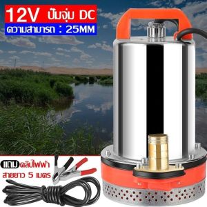 【จัดส่งจากกรุงเทพ】(รับประกัน 5 ปี) ปั๊มน้ำไดโว่ 1นิ้ว ปั๊มแช่ 12V ไดโว่ เจ้าพระยา 300W มอเตอร์ทองแดงแท้ 100% ไดร์โว่ดูดน้ำ 12v