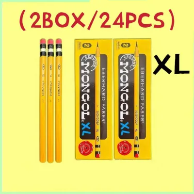 (1Box/2box/3box) Mongol Pencil With Eraser XL No.2 12pcs Per Box