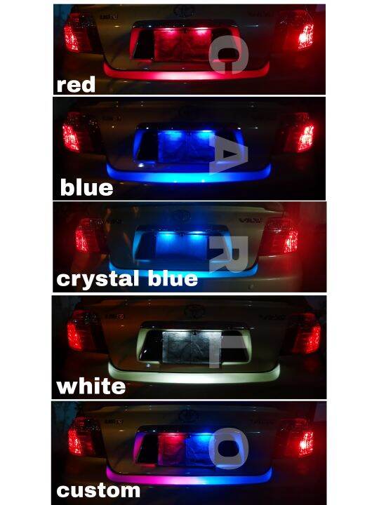 Blue number plate fashion lights