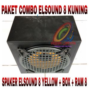 Paket Combo Speaker Elsound 8 plus Box 8 Single dan Tutup 8 Inch