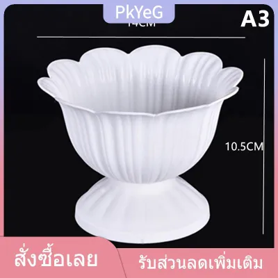 PkYeG แจกันพลาสติกลายคลื่นน้ำขนาดใหญ่1ชิ้นแจกันดอกไม้สไตล์นอร์ดิกทันสมัยตกแต่งบ้านห้องนั่งเล่น