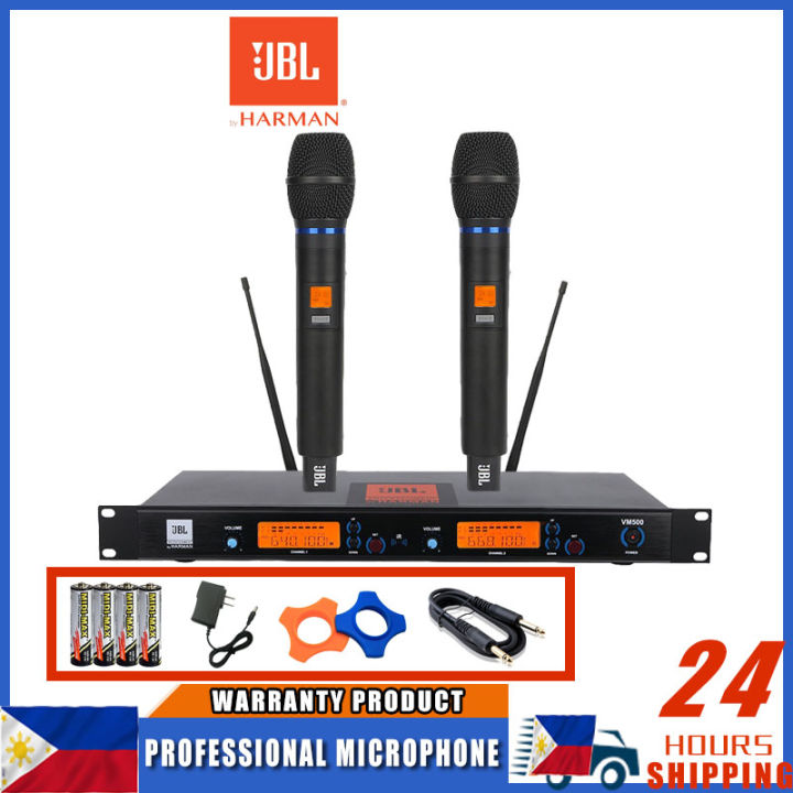 JBL VM500 wireless microphone frequency volume adjustable Lazada PH
