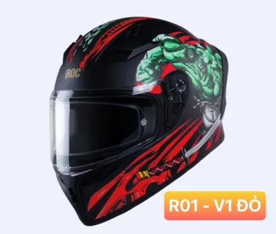 MŨ BẢO HIỂM FULLFACE CHÍNH HÀNG ROC R01(TẶNG THÊM 1 KÍNH CHỐNG COVID-19 CHÍNH HÃNG ASIA)