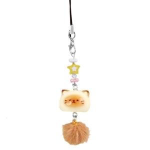 Charming Cartoon Cat Phone Pendant Everyday Cute Accessory Phone Suitable for Backpacks Keys and Mobile Devices