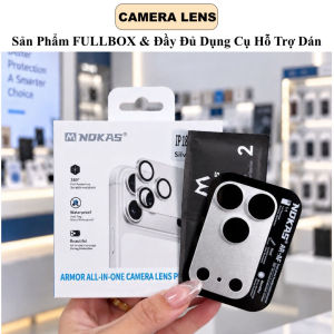 Kính Bảo Vệ Camera Full Coverage Khung Titanium Kính HD AR Chống Chói Chống Trầy Cho 18 Pro Max 17 promax NOKAS