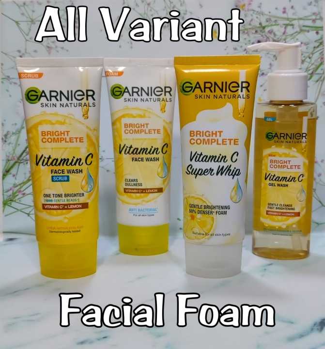 Face Wash Garnier Bright Complete Vitamin C Brightening Cleanser Foam