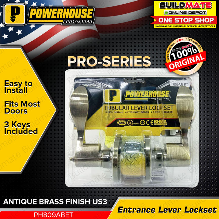 BUILDMATE Powerhouse PRO SERIES Curved Tubular Entrance Lever Lockset ...