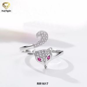 Nhẫn bạc Ý 925 Huệ Ngân - Hồ ly may mắn RR1617