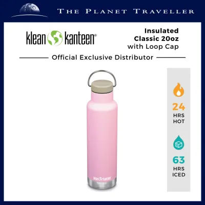 Klean Kanteen Insulated Classic 20oz Water Bottle (with Loop Cap)