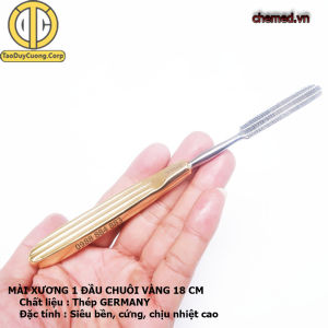 Cây mài xương 1 đầu full vàng 18 cm dùng trong phẫu thuật thẩm mỹ spa