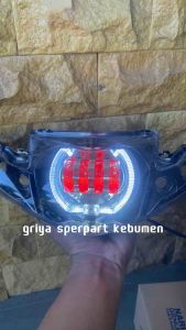 REFLEKTOR LAMPU DEPAN VEGA R NEW BILED PROJIE LED 4 LENSA