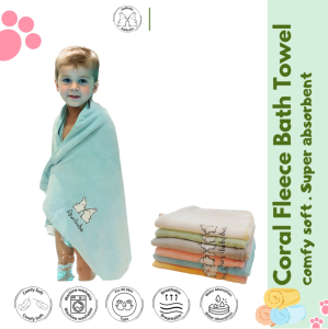 Awibubu Ultra Soft Coral Fleece Towel | Baby Towel