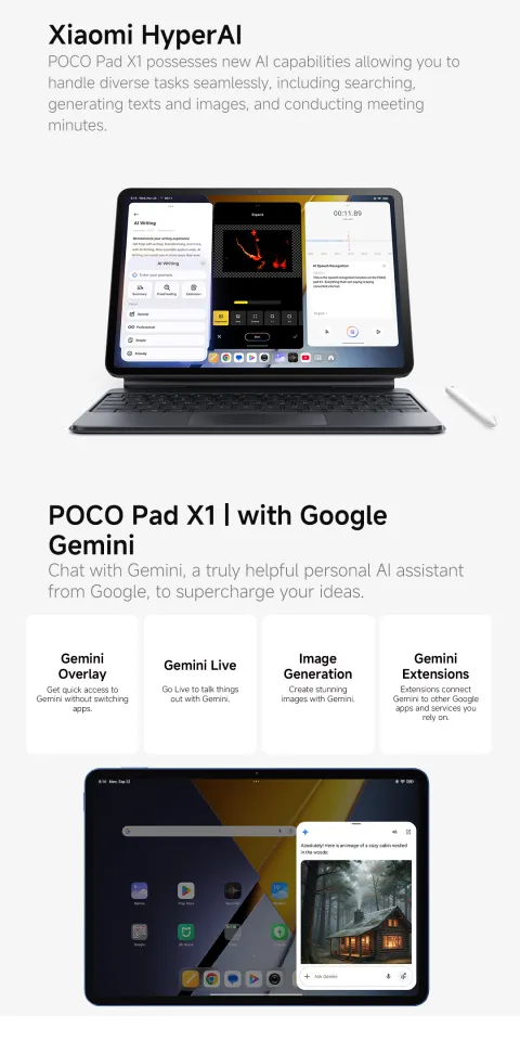 New POCO Pad X1 | 8+512GB, 3.2K 144Hz crystal-clear display