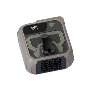 พัดลมเอวที่ช่วยยึดกล้อง5สปีดพร้อมไฟฉายสำหรับเดินทางตั้งแคมป์กลางแจ้งพัดลมทำความเย็นสวมใส่ได้หลายฟังก์ชัน