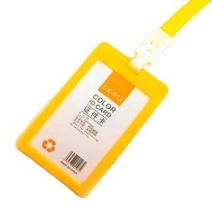 HARGA PER 1PCS CARD ID CARD + TALI LANYARD WARNA UK 9X4.5CM DX-612 ( 1 SISI )