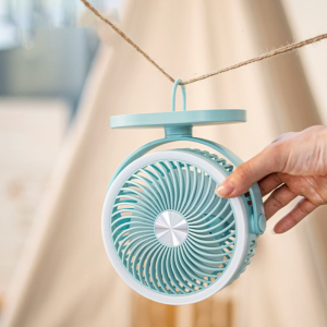 Portable Camping Fan With Night Light Ceiling Fan 360 Degree Rotation Quiet Electric Fan USB Powered Fan For Desktop