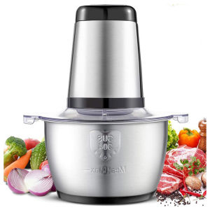 Luckin Mart 2L Electric Meat Grinder Food Blender Stainless Steel Food Processor