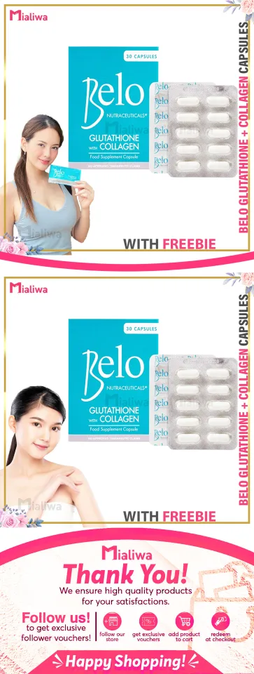 glutathione and cataracts Belo Nutraceuticals Glutathione + Collagen 30 Capsules Pampaputi Whitening  Food Supplement Skin Care Vitamin C Antioxidant Moisturizing Acne Pimples  Pore Minimizer Blackheads Brightening Liver Detox Anti-Aging Glass Skin  Beauty Supplement For Men